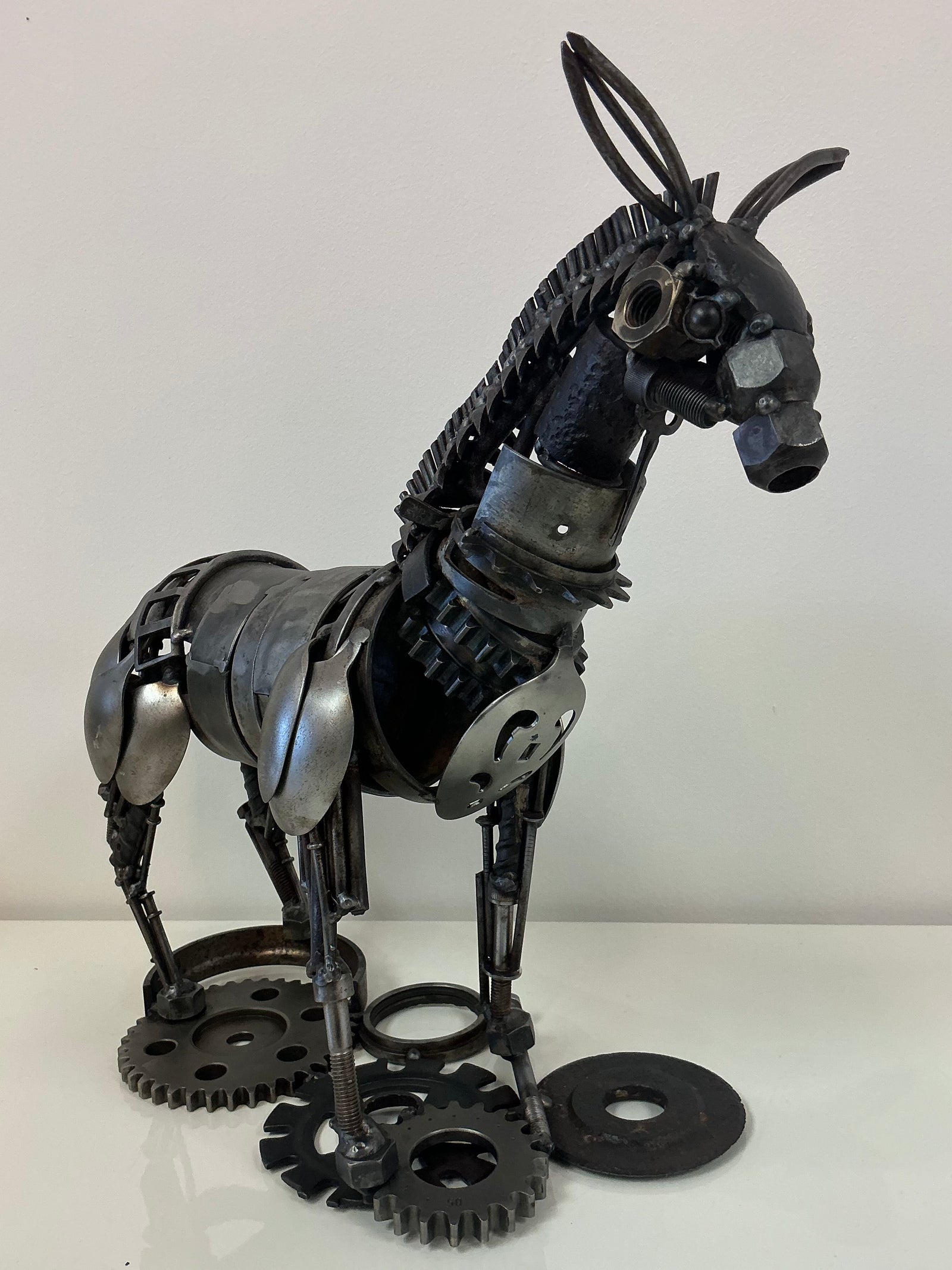 Donkey Metal Art Sculpture by Bernardo Meza of Meza Metal Sculptures