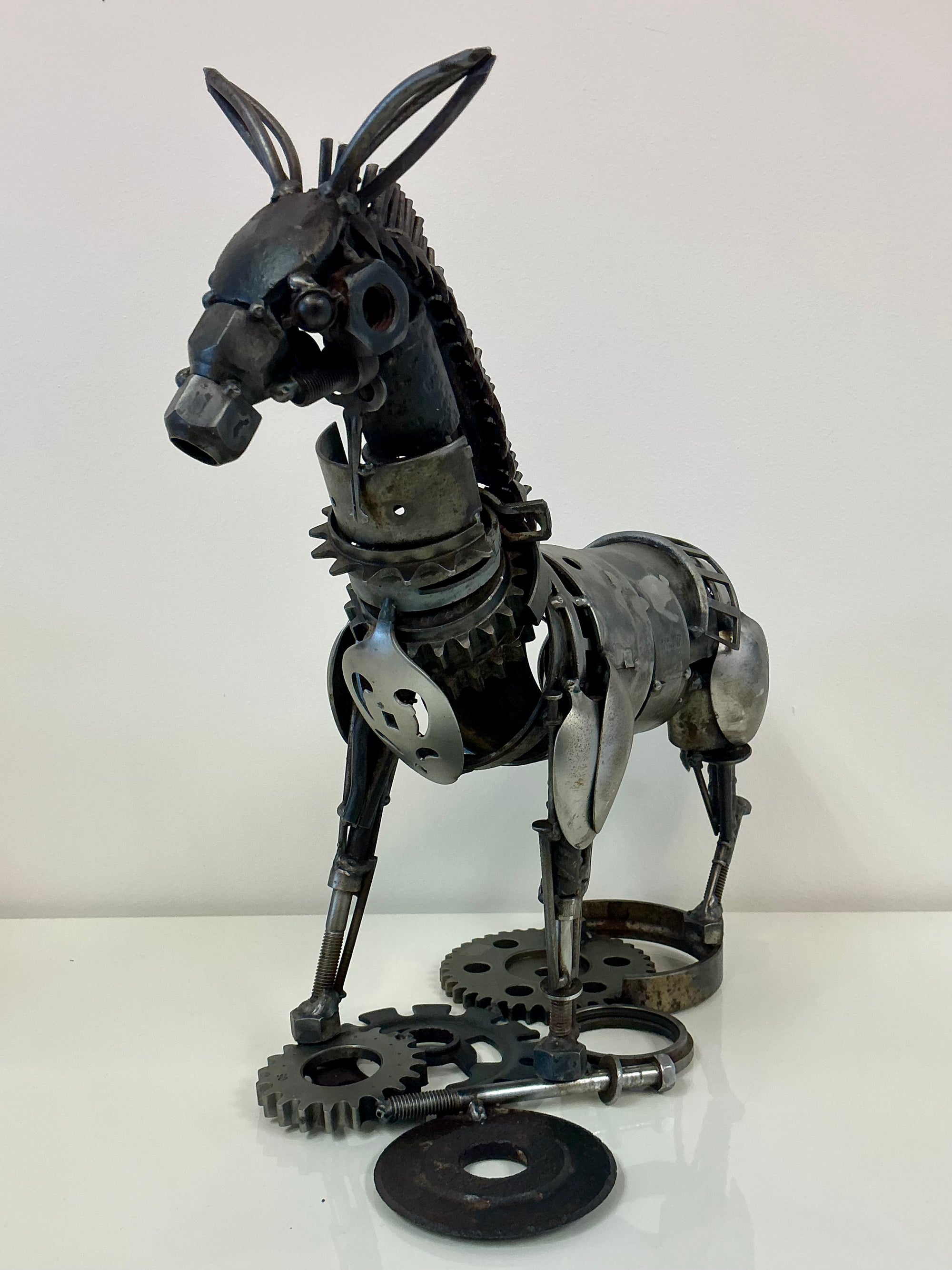 Donkey Metal Art Sculpture by Bernardo Meza of Meza Metal Sculptures