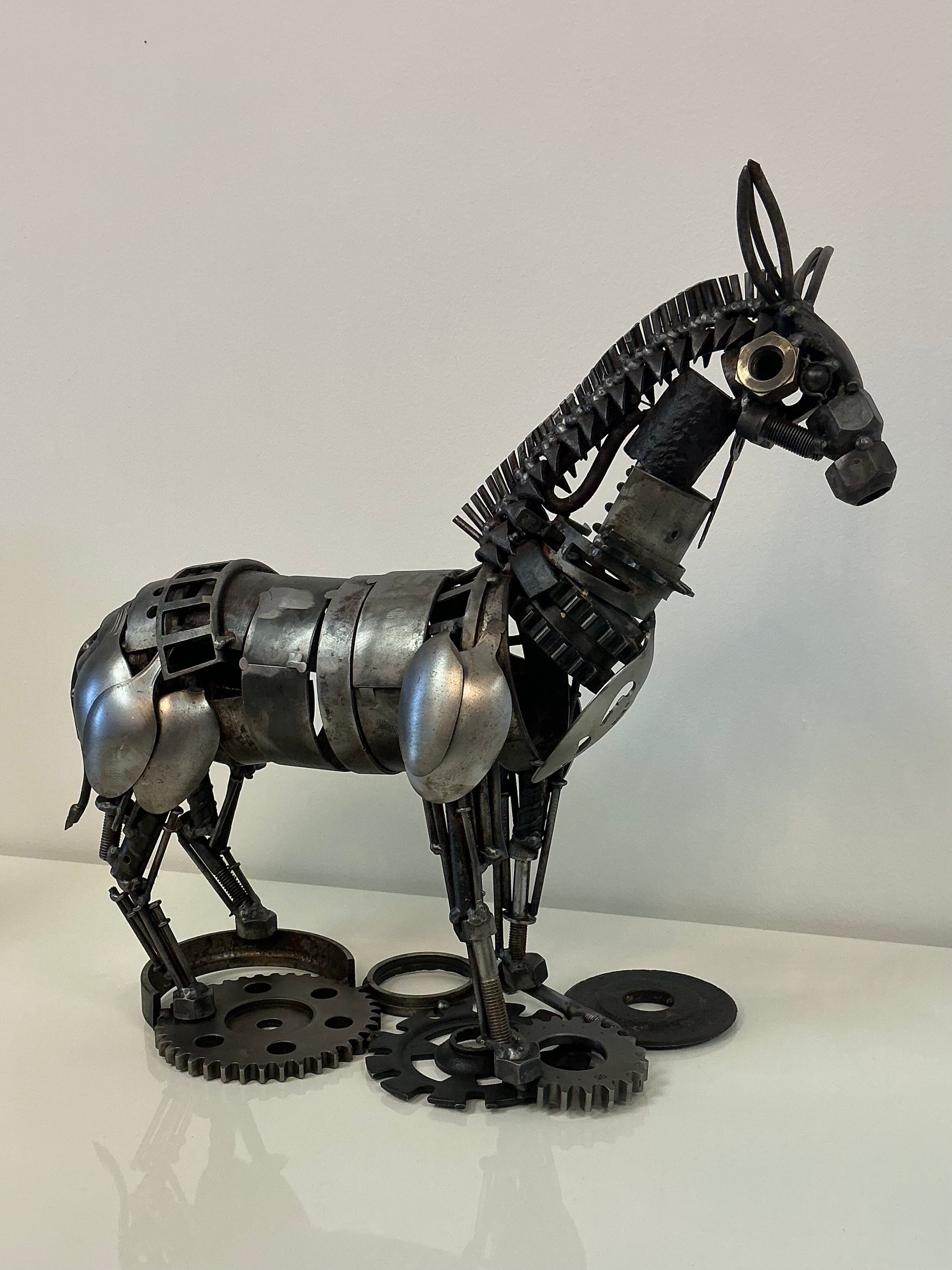 Donkey Metal Art Sculpture by Bernardo Meza of Meza Metal Sculptures