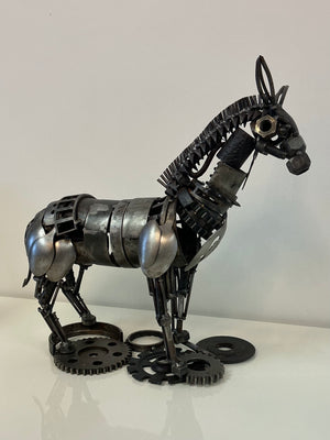Donkey Metal Art Sculpture by Bernardo Meza of Meza Metal Sculptures
