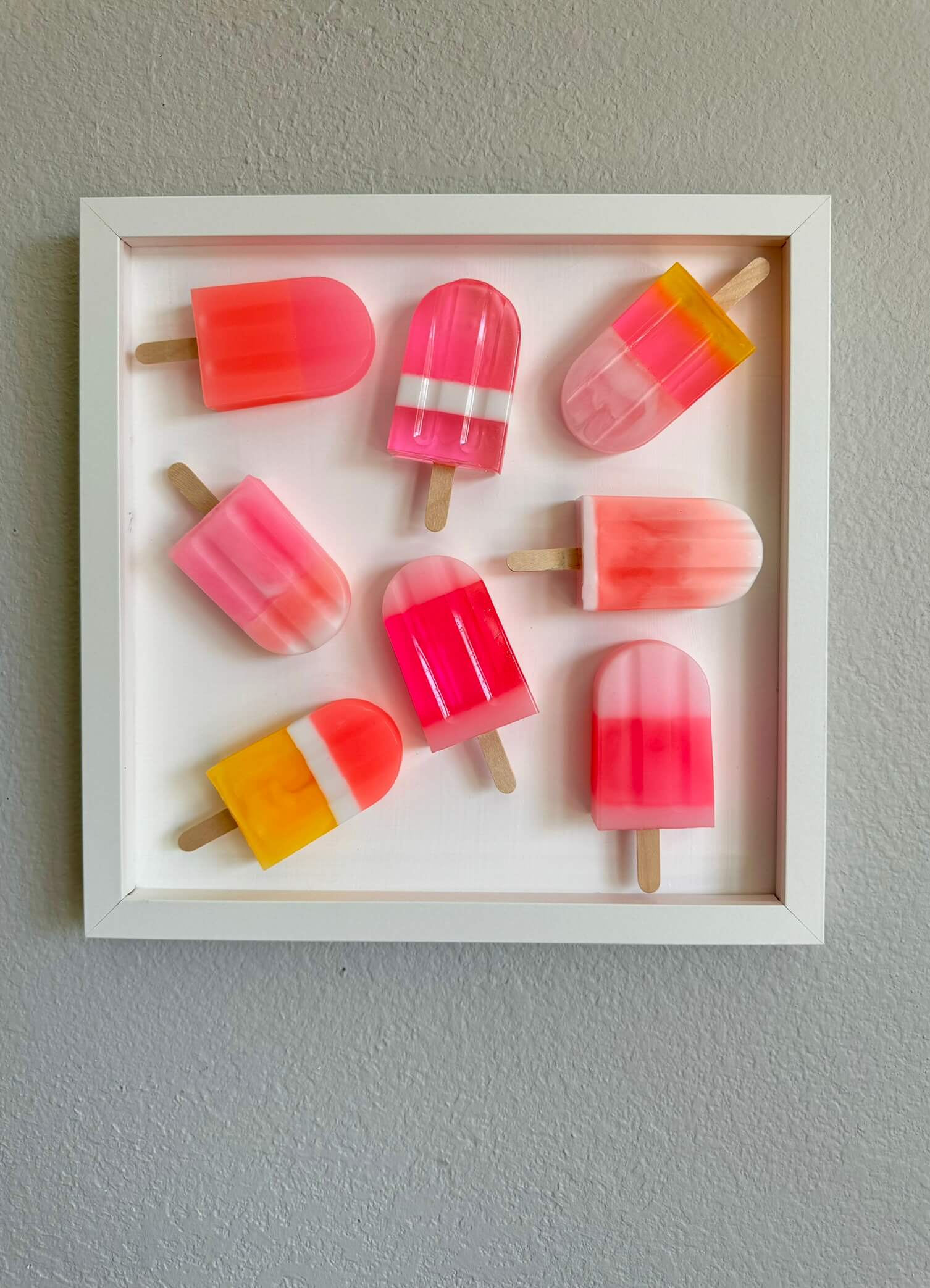 6 Strawberry Popsicles by  Elena Mester