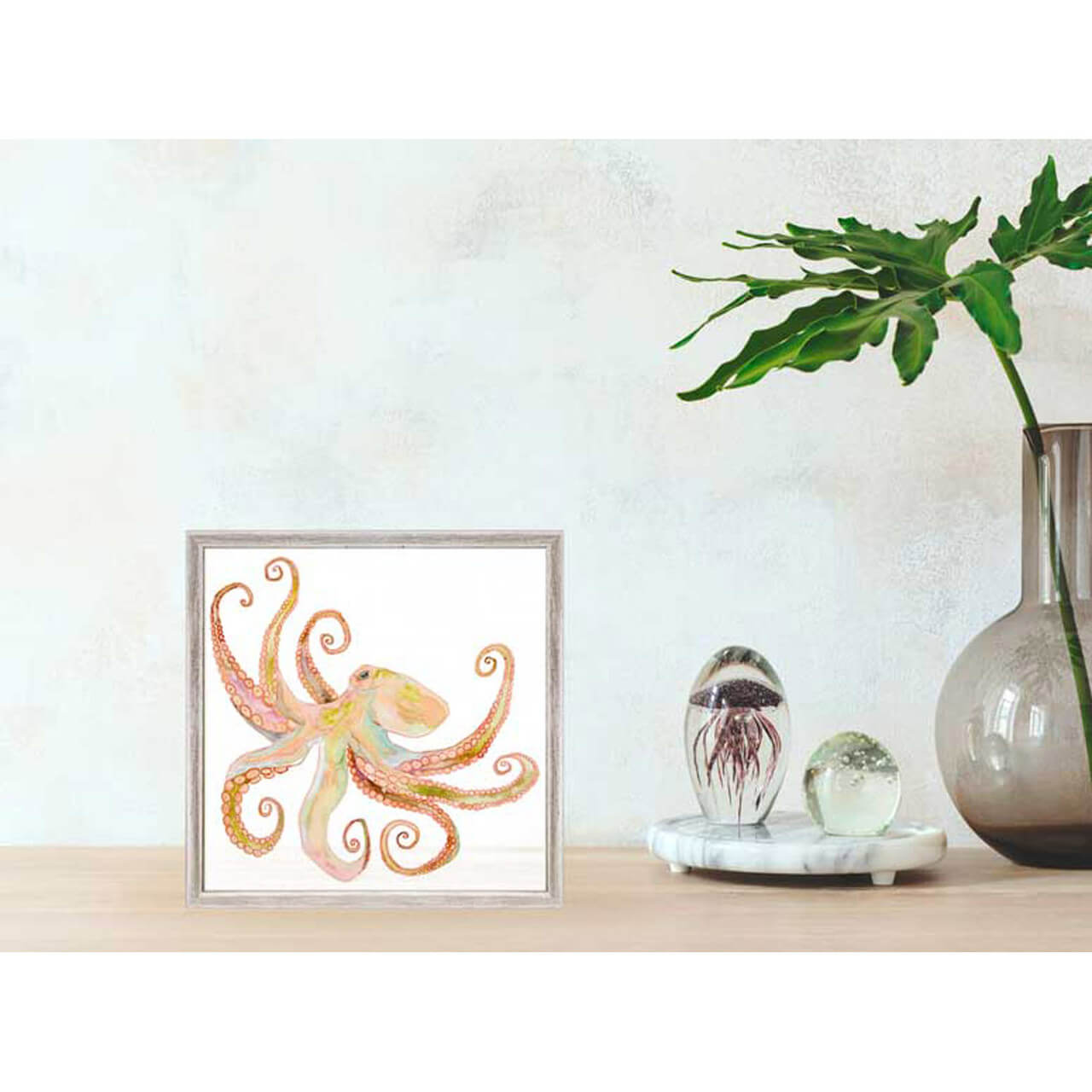 Solo Octopus Mini Framed Canvas Print by Eli Halpin