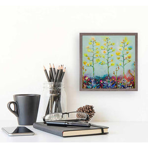 Agave Blooms Mini Framed Canvas Print by Eli Halpin