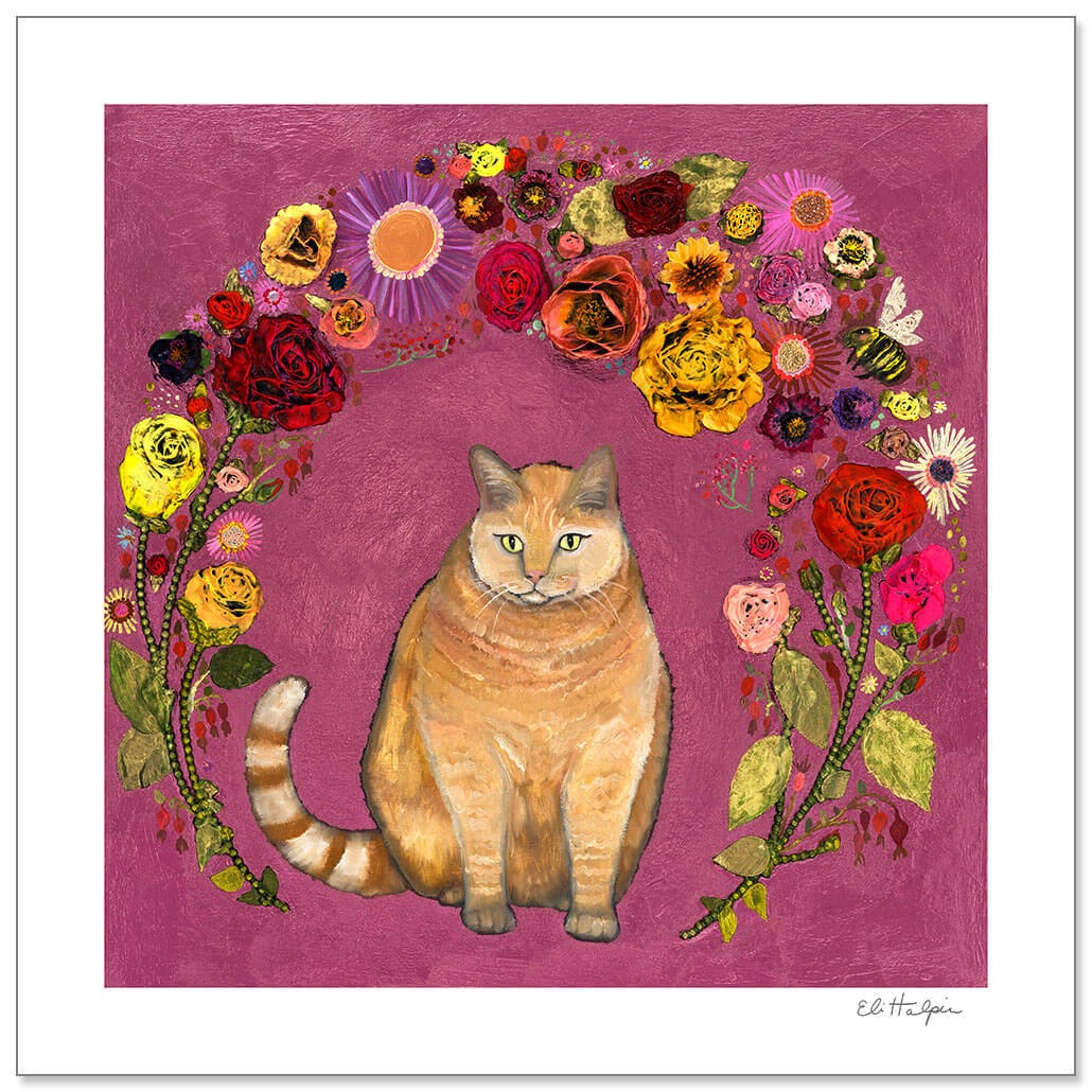 Big Kitty Print by Eli Halpin + 12"x12" Paper