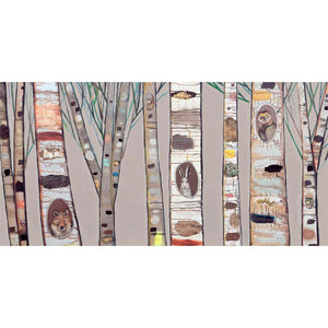 Birch Trees and Friends Canvas Print by Eli Halpin + 15"x30"