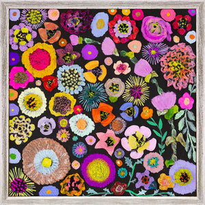 Bright & Bold - Stone Print by Eli Halpin - Austin Tx Artist
Mini Framed Canvas Print 
6" x 6"
Add some drama from the garden to your decor for a fresh, vibrant feeling as if you're running through the flower fields wild and free. Eli Halpin will take you there! Miniature versions of Eli's signature canvas wall art are each framed with a rustic wood finish.