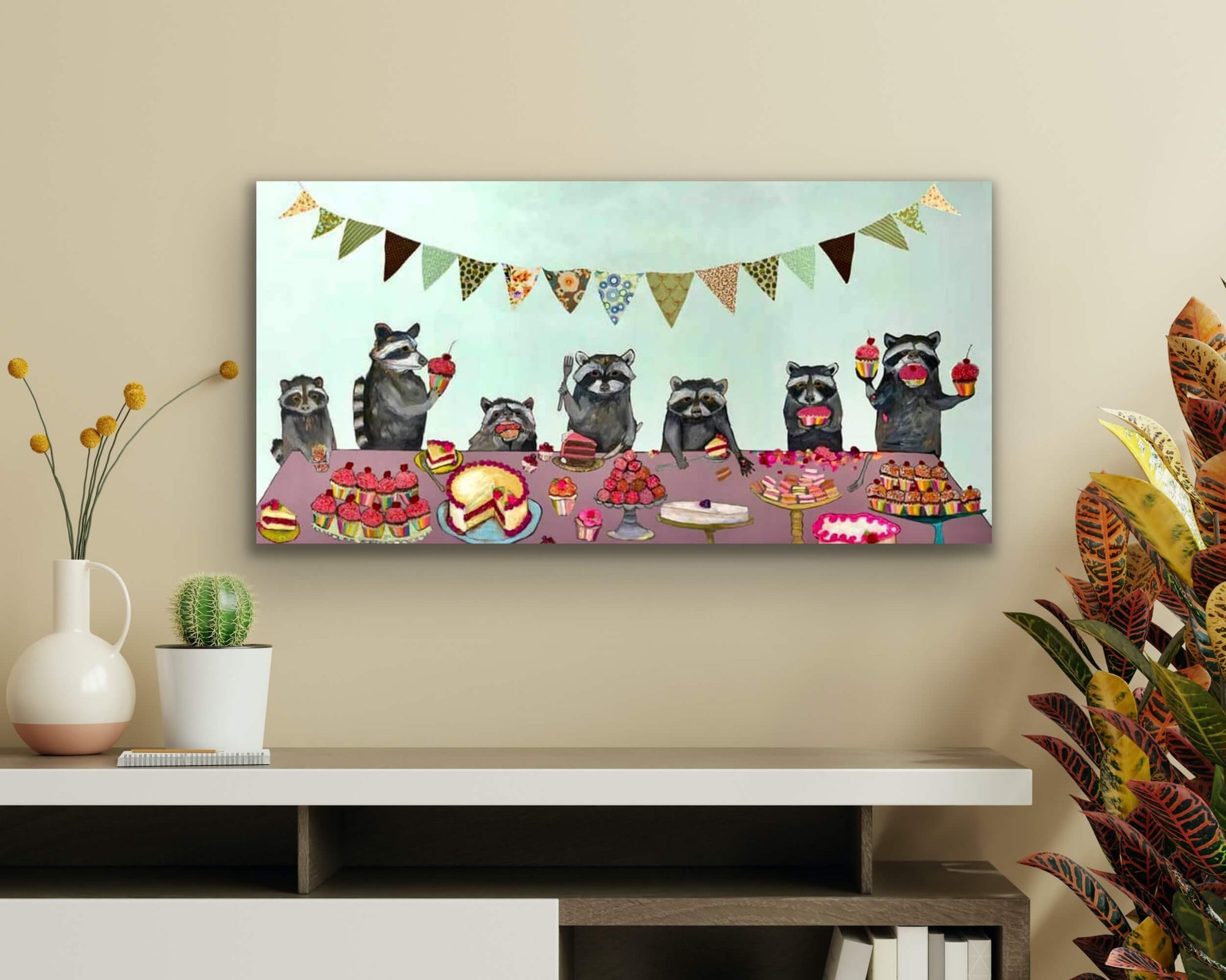 Cupcake Party Canvas Print by Eli Halpin + 18"x36"