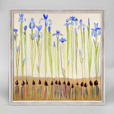 Dutch Irises Mini Framed Canvas Print by Eli Halpin