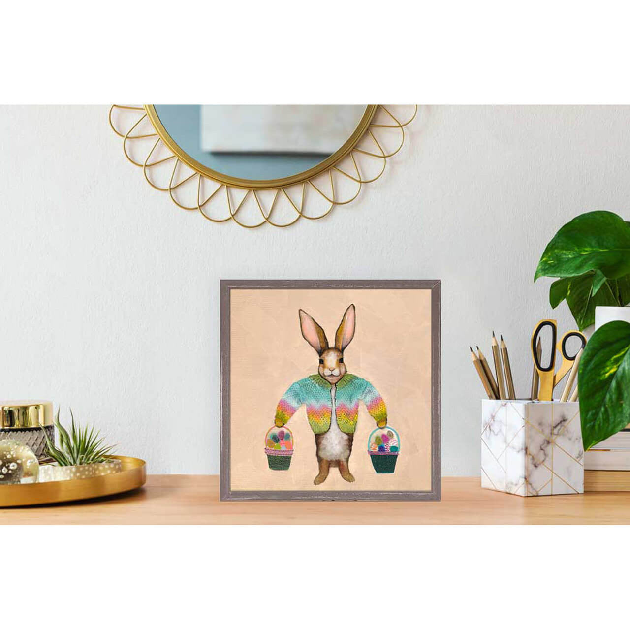 The Easter Sweater is a fun and colorful addition to your home for Easter. It's the perfect holiday decoration, gift or hostess gift!