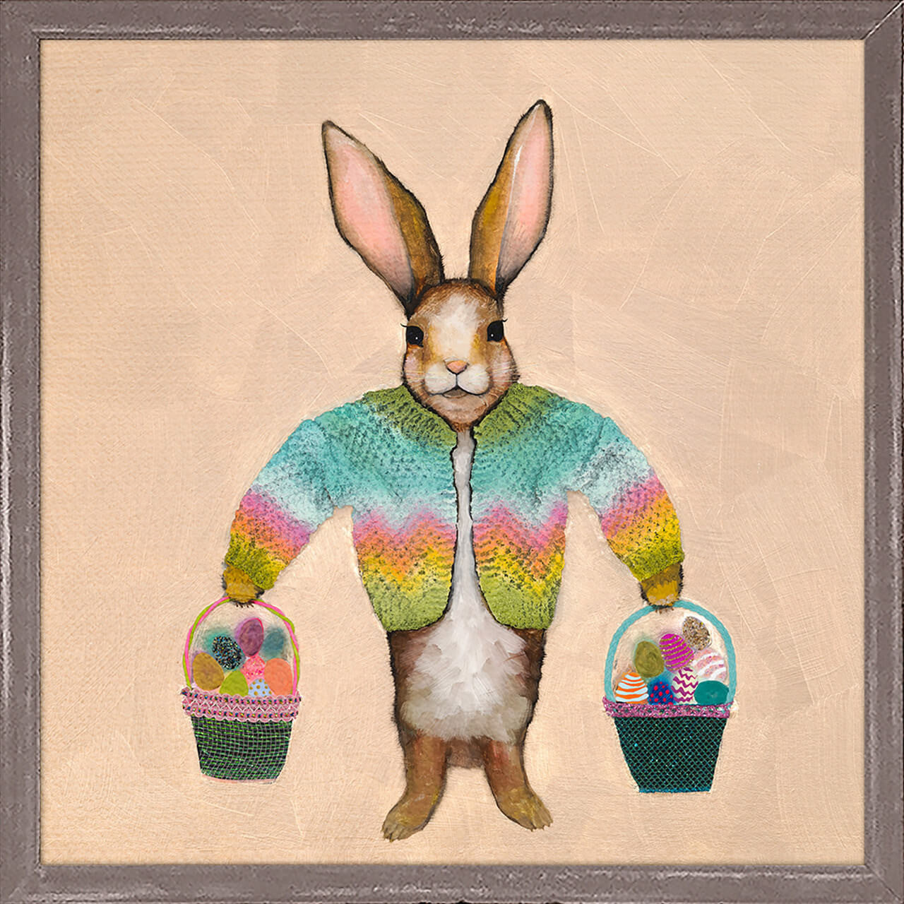 The Easter Sweater is a fun and colorful addition to your home for Easter. It's the perfect holiday decoration, gift or hostess gift!