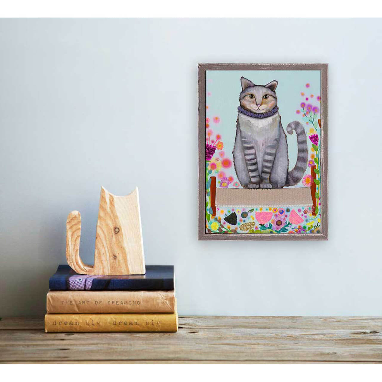 Feral Cat - Horace- Mini Framed Canvas Print by Eli Halpin