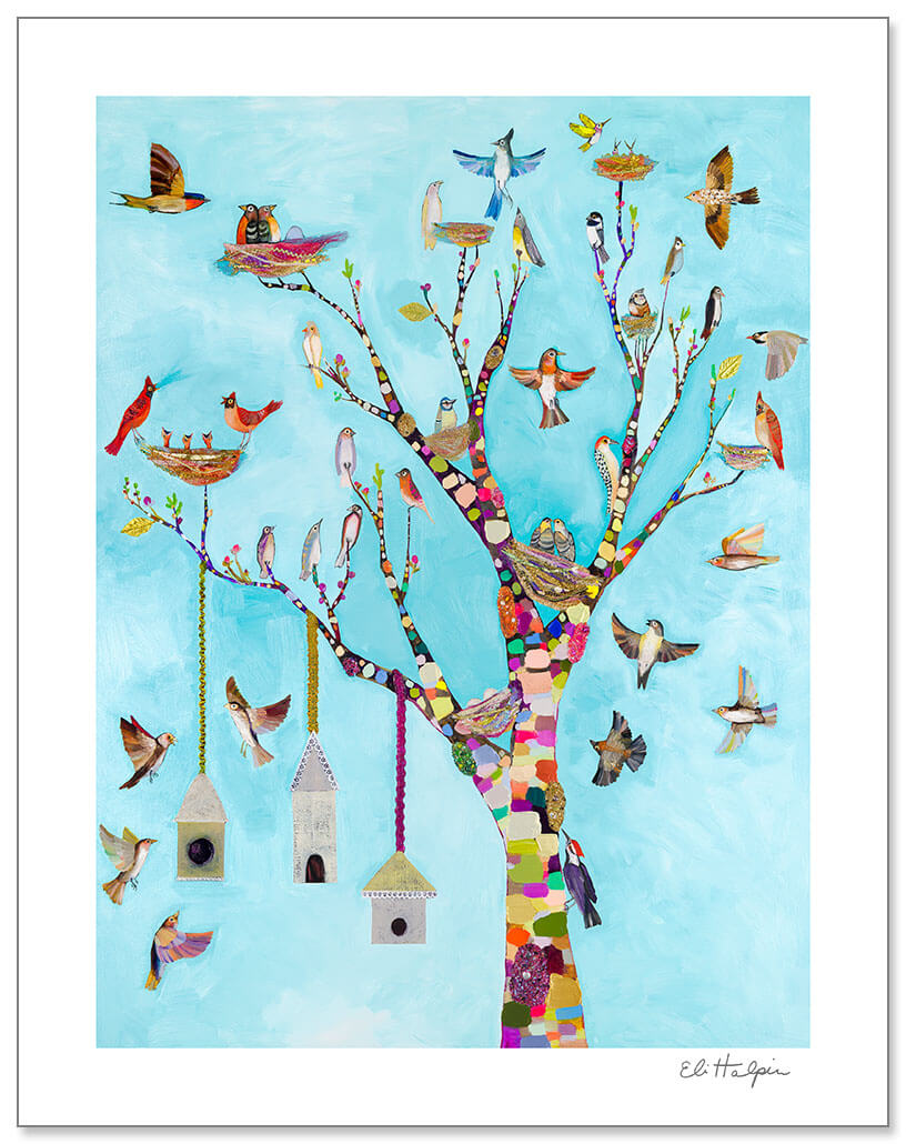 Flutter Perch Print by Eli Halpin + 11"x14" Paper