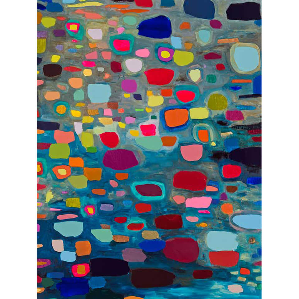 Eli Halpin is giving abstract art a new meaning with this colorful piece!