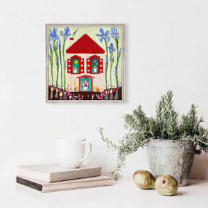 Hedgies House Mini Framed Canvas Print by Eli Halpin