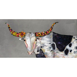 Longhorn Blooms Canvas Print by Eli Halpin + 12"x24"