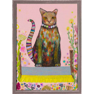 Feral Cat - Missy- Mini Framed Canvas Print by Eli Halpin