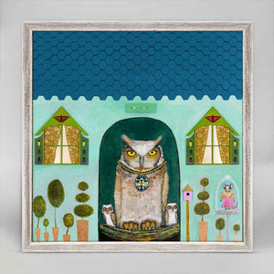 Owl's House Mini Framed Canvas Print by Eli Halpin