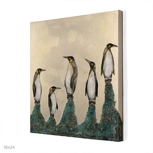 Penguin Colony Canvas Print by Eli Halpin + 14"x10"