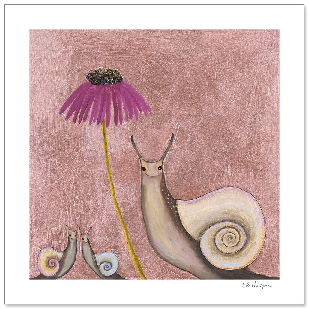 Snail Shells Print by Eli Halpin + 8"x8" Paper