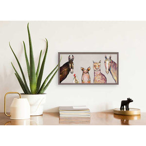 Alpaca and Friends Mini Framed Canvas Print by Eli Halpin