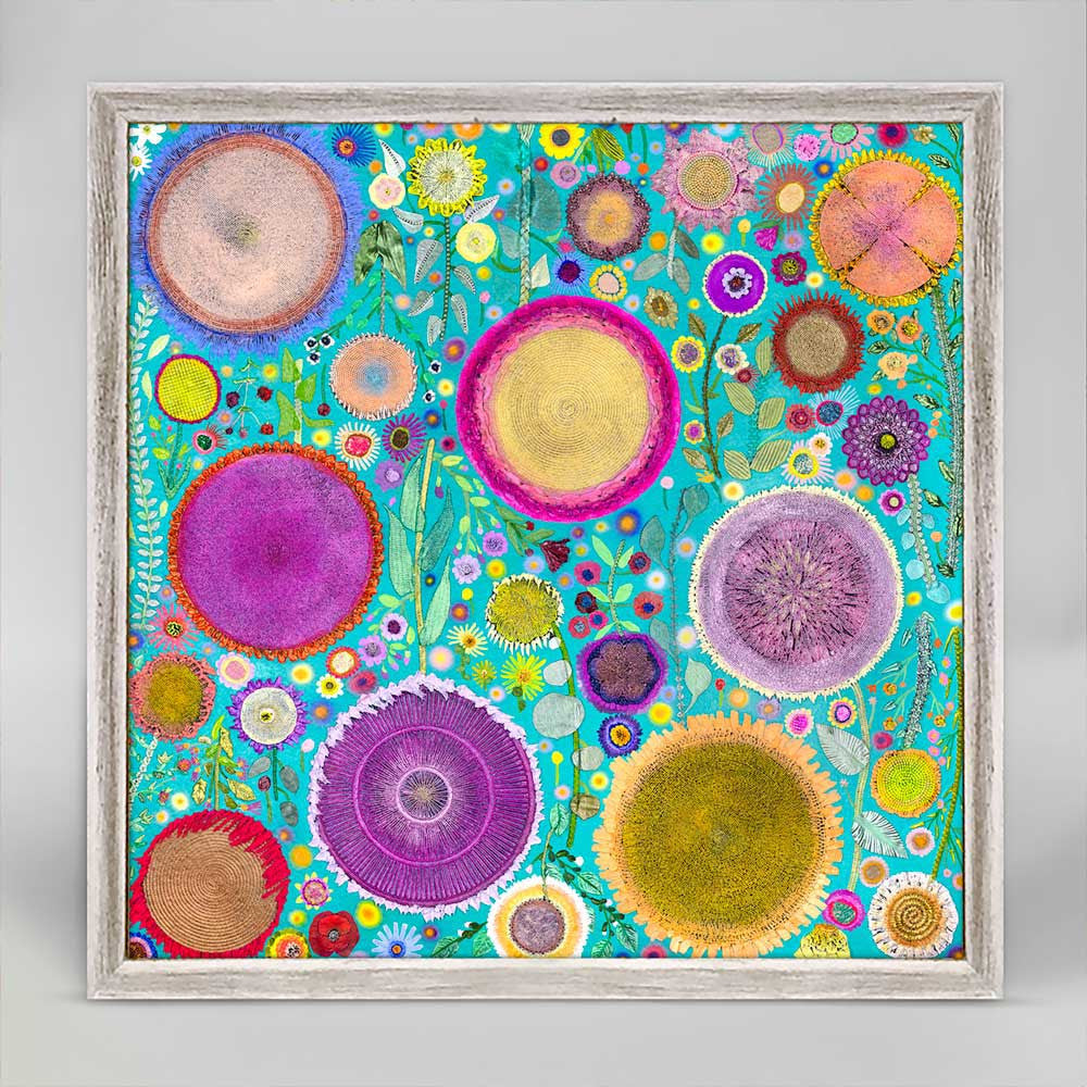 Flower Candy Mini Framed Canvas by Eli Halpin