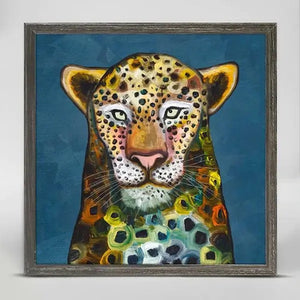 Wild Jaguar Mini Framed Canvas Print by Eli Halpin