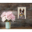 Cattle Dog Mini Framed Canvas Print by Eli Halpin