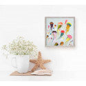 Floating Jellyfish Mini Framed Canvas Print by Eli Halpin