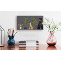 Forest Five on Charcoal Mini Framed Canvas Print by Eli Halpin