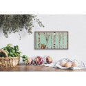 Fox and Rabbits Mini Framed Canvas Print by Eli Halpin