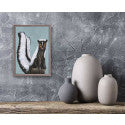 Miss Skunk Mini Framed Canvas Print by Eli Halpin
