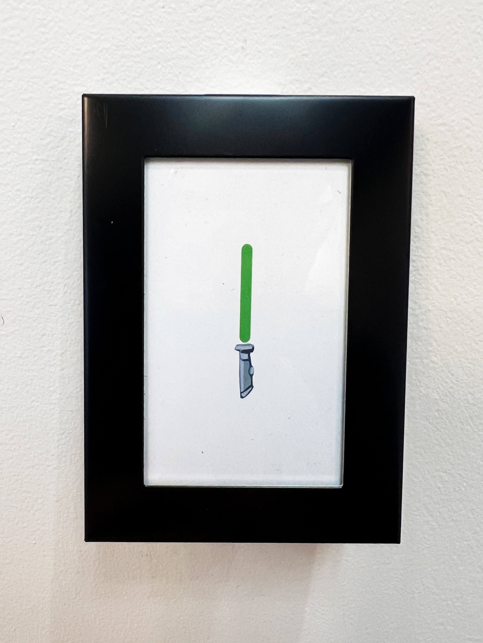 Laser Sword - Green Mini Print by Elisa Wikey