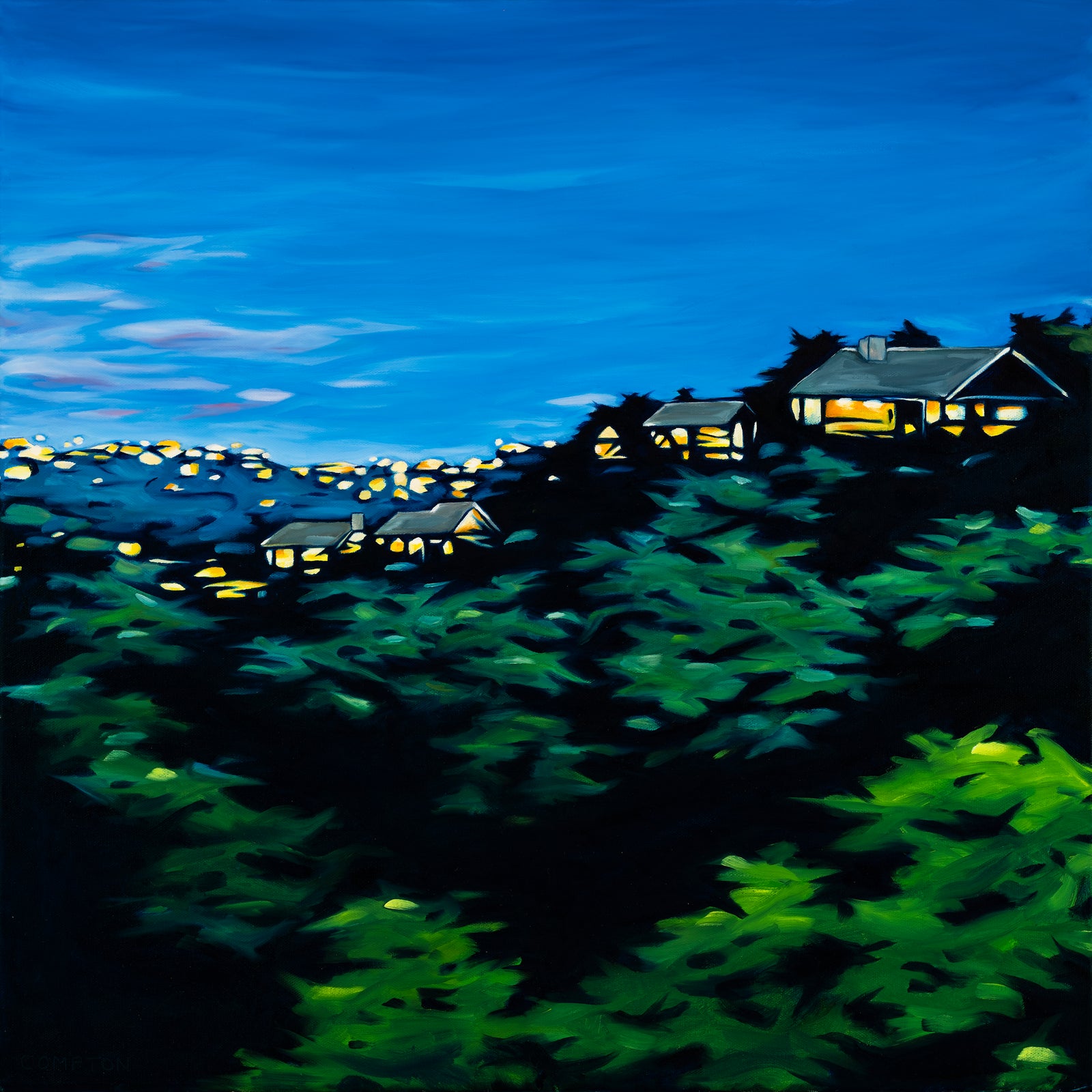 Dusk from Back Deck, Lost Creek by Elizabeth Compton