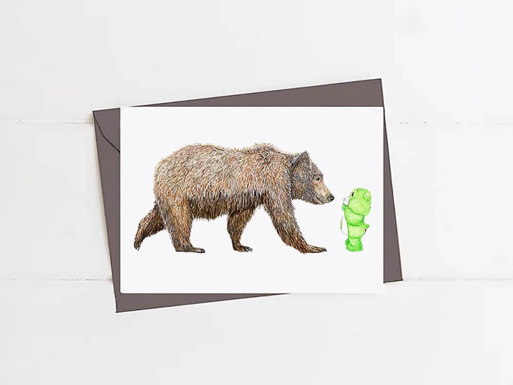 Bear meets Bear Card by Emily Mercedes