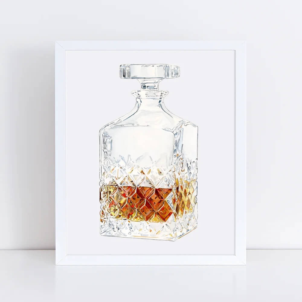 Decanter Print by Emily Mercedes
8”h x 10”w Print on watercolor paper & signed - unframed