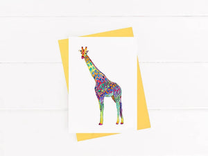 Colorful Giraffe Cards by Emily Mercedes