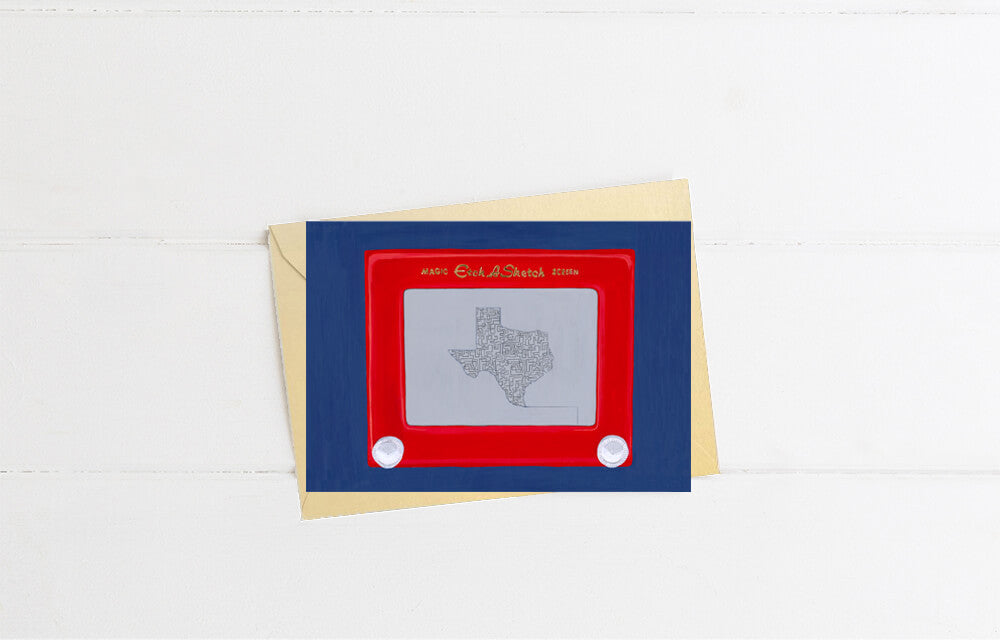 Etch-A-Sketch Greeting Card