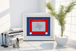 Texas Etch-A-Sketch Print by Emily Mercedes + 11"x14"