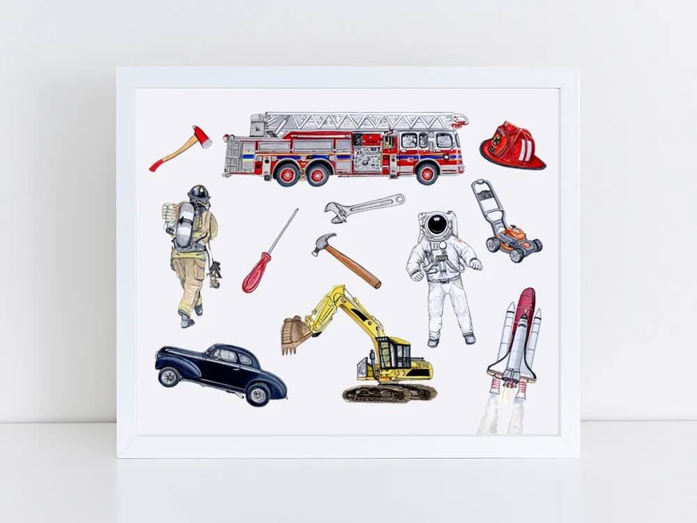'Lil Guy Collection Print by Emily Mercedes
11”h x 14”w Print on watercolor paper & signed - unframed
