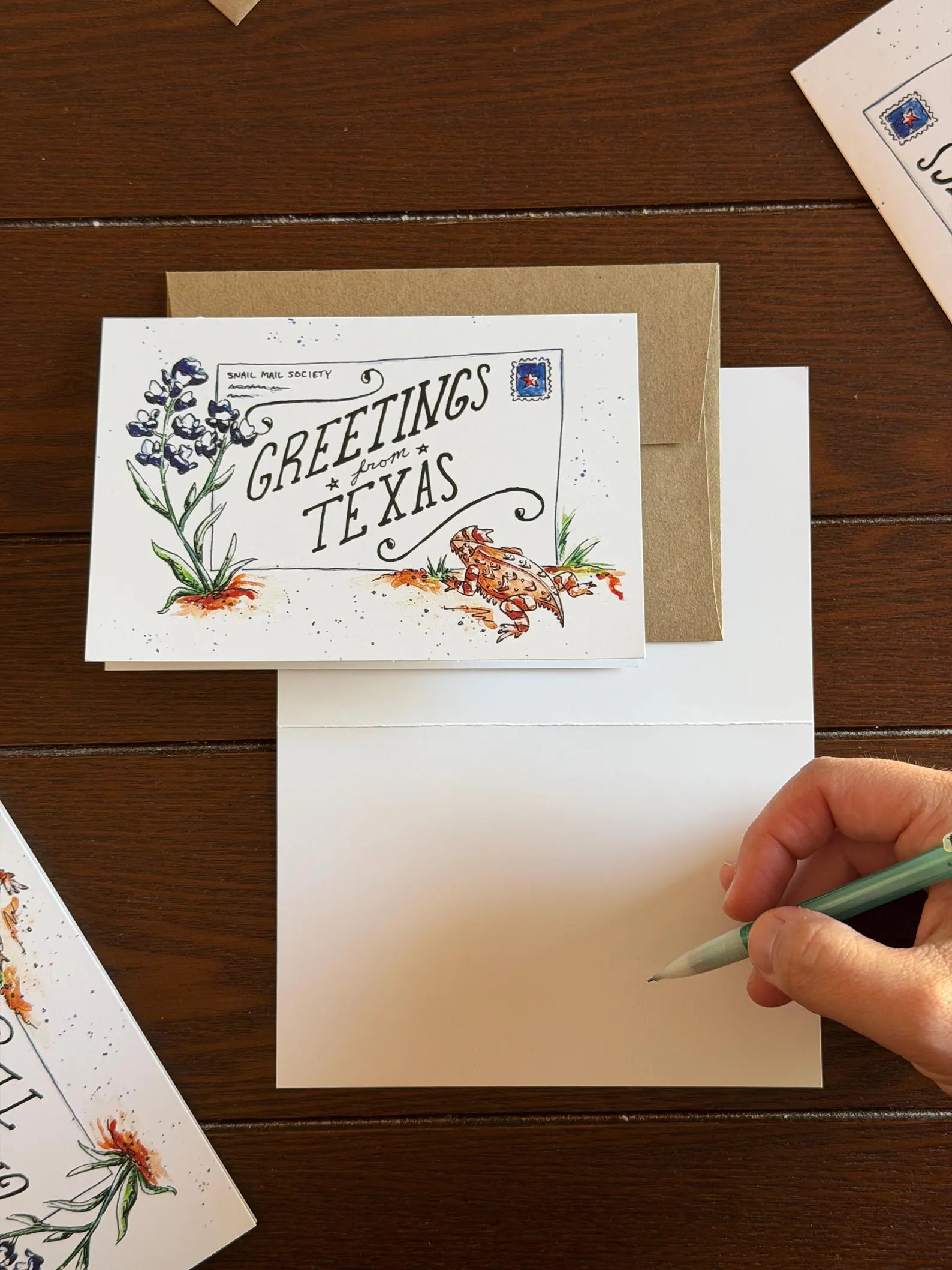 Greetings from Texas Greeting Card by Emily Tolipova of Where’d The Wild Things Go