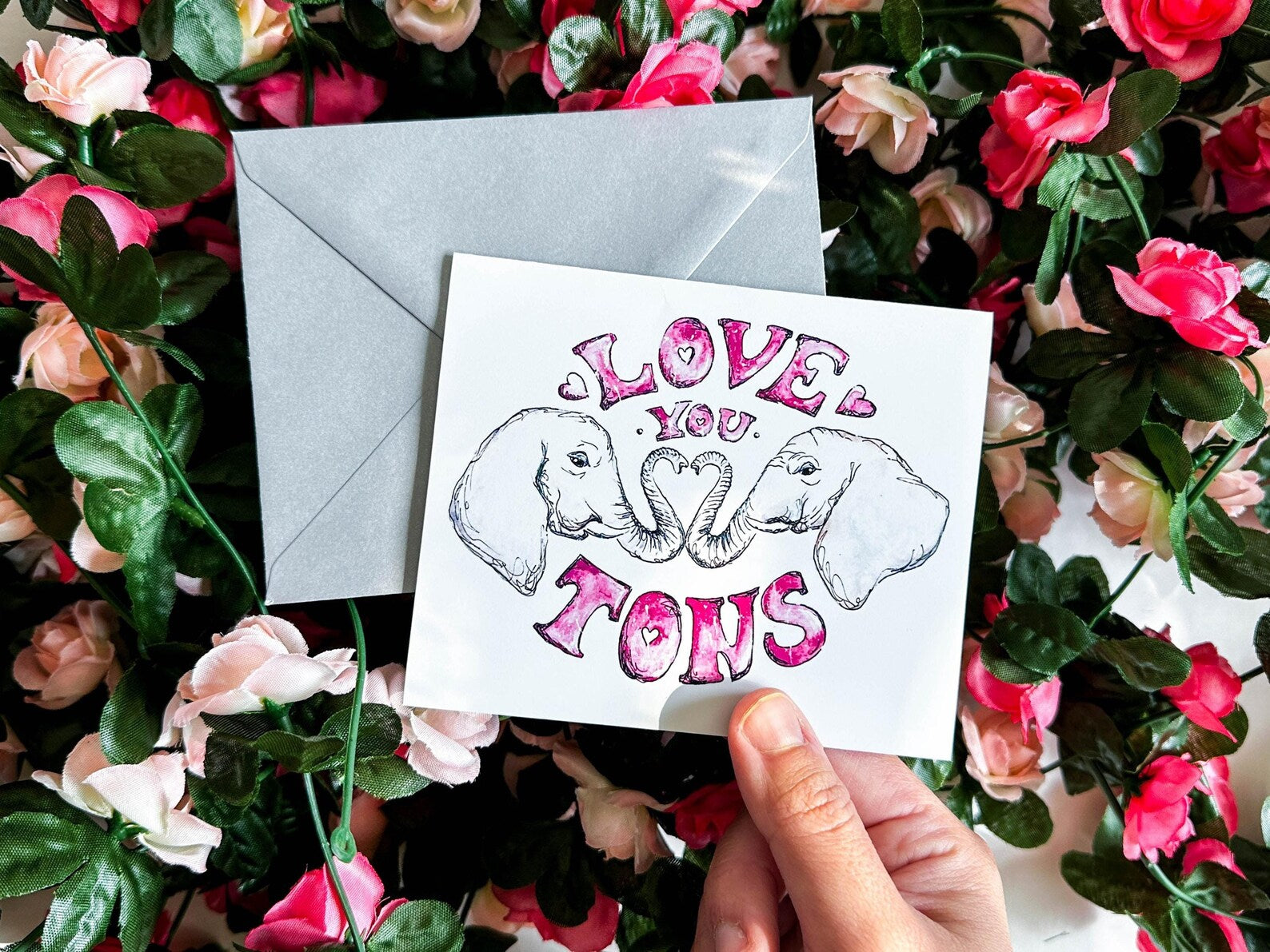 Love You Tons Greeting Card by Emily Tolipova of Where’d The Wild Things Go