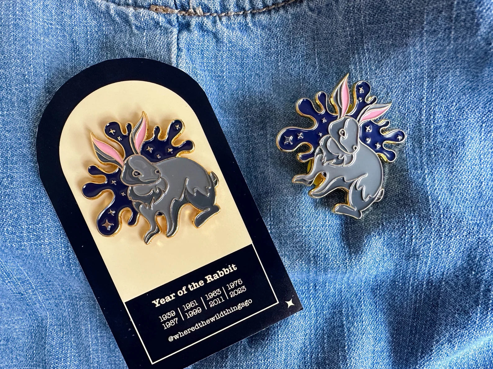 Year of the Rabbit Pin by Emily Tolipova of Where’d The Wild Thing Go