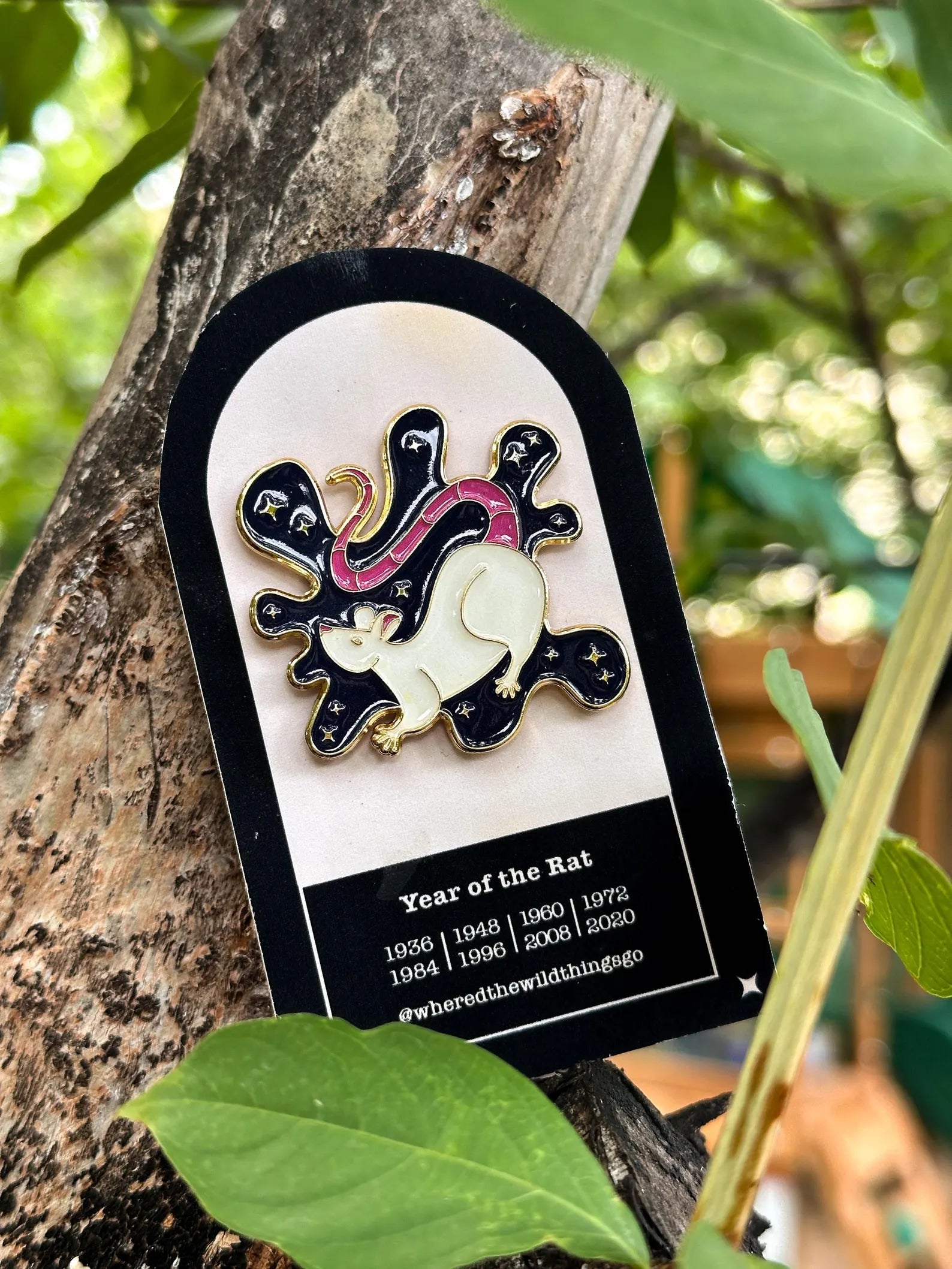 Year of the Rat Pin by Emily Tolipova of Where’d The Wild Thing Go