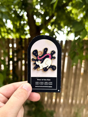 Year of the Rat Pin by Emily Tolipova of Where’d The Wild Thing Go
