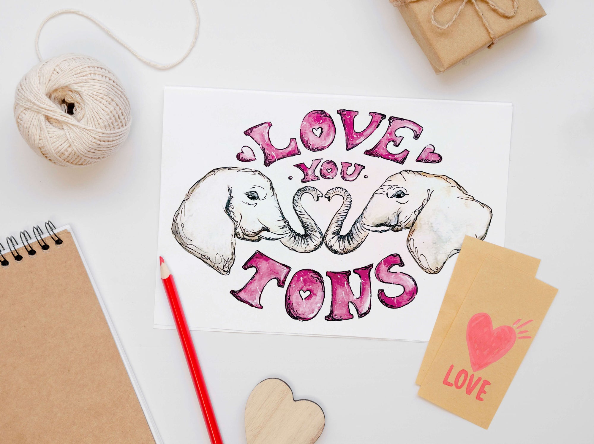 Love You Tons Print by Emily Tolipova of Where’d The Wild Things Go