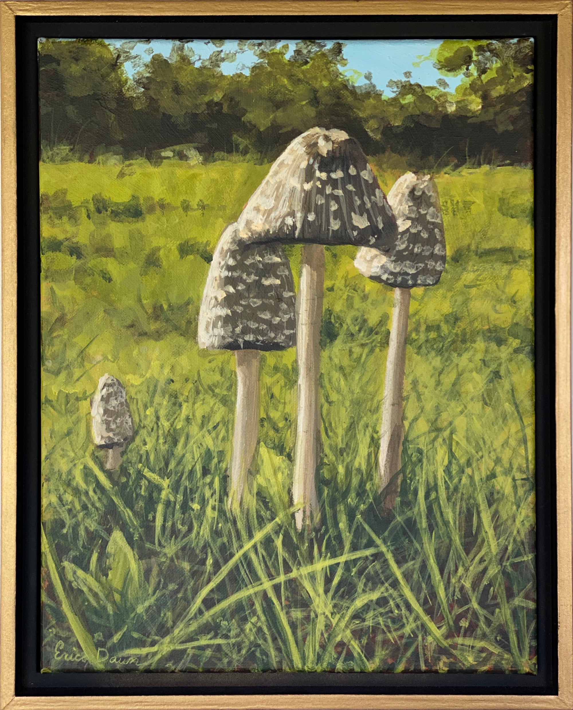 Inkcaps in the Sun by Erica Dawn Smith