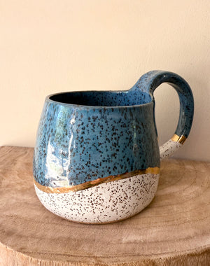 Gold Peacock Mug by Fig Tree Pots