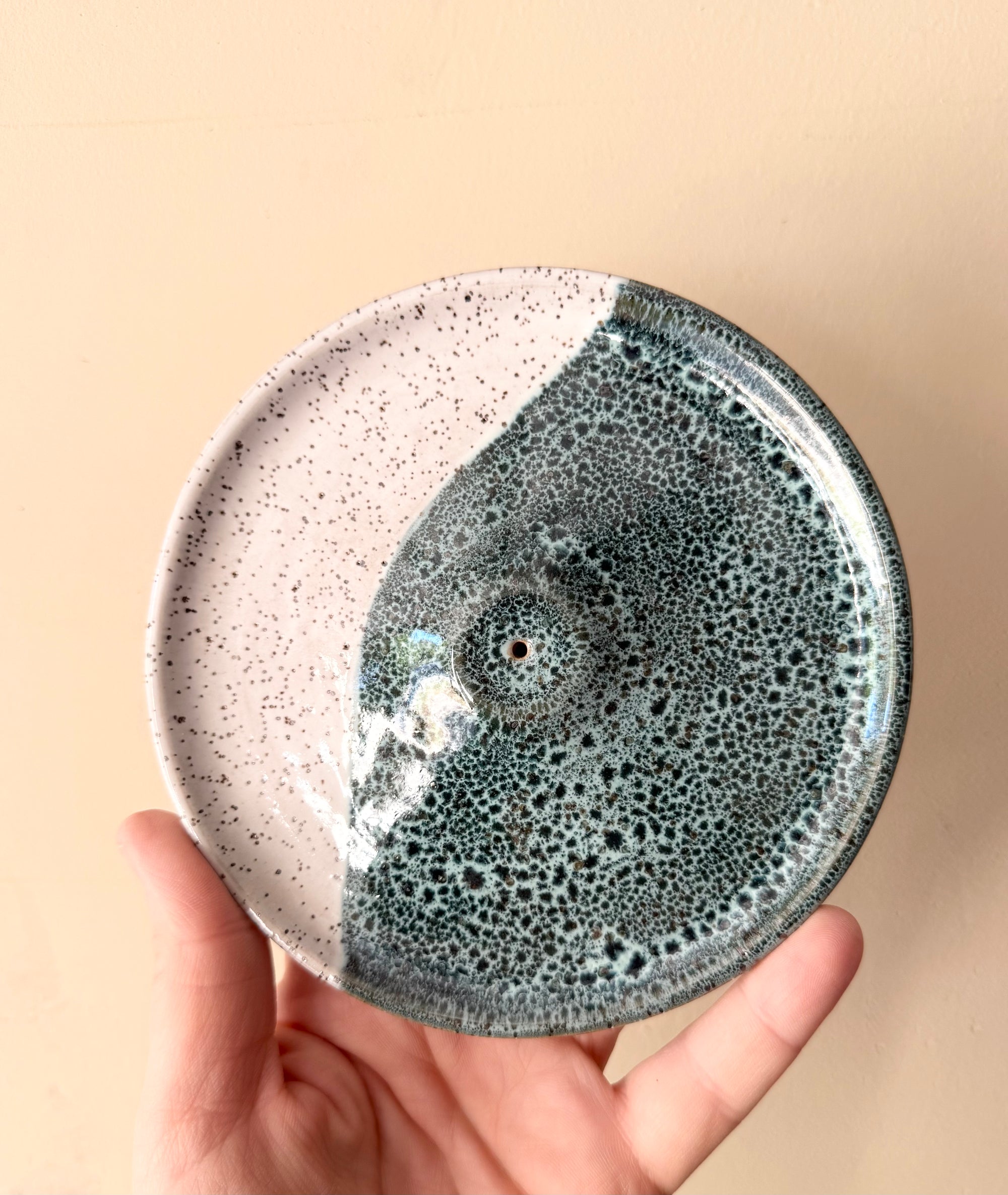 White Moss Incense Holder by Fig Tree Pots