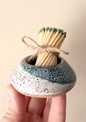 White Moss Match Striker by Fig Tree Pots