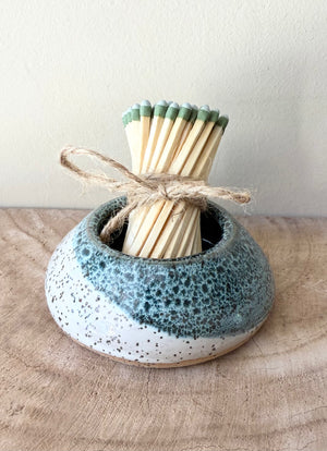 White Moss Match Striker by Fig Tree Pots
